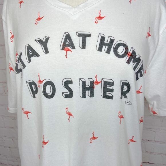 Stay At Home Posher Flamingo Tee from Oscilatey - Picture 4 of 8
